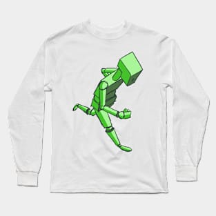 Robot Run Green Long Sleeve T-Shirt